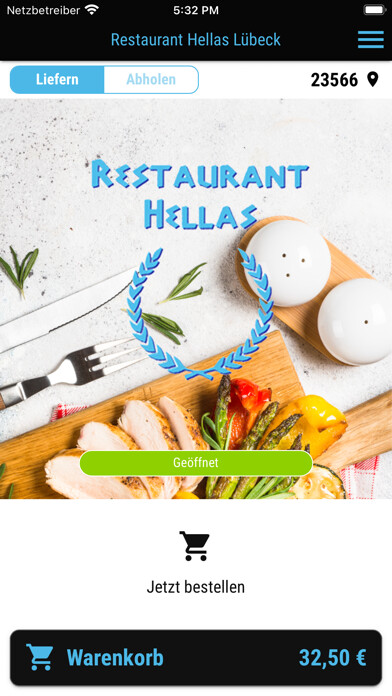 Emulate iPhone app Restaurant Hellas Lübeck using MyAndroid Emulate iPhone app Restaurant Hellas Lübeck using MyAndroid