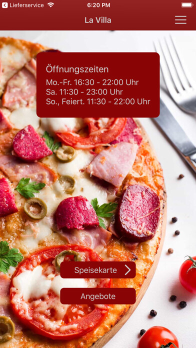 Emulate iPhone app Restaurant La Villa using MyAndroid Emulate iPhone app Restaurant La Villa using MyAndroid