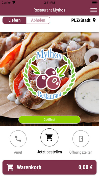 Emulate iPhone app Restaurant Mythos using MyAndroid Emulate iPhone app Restaurant Mythos using MyAndroid