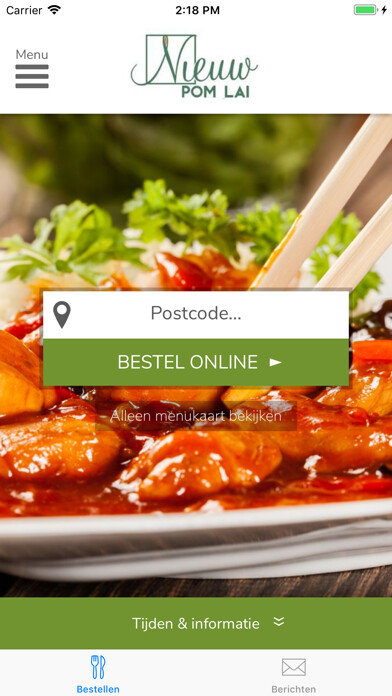 Emulate iPhone app Restaurant Nieuw POM-Lai using MyAndroid Emulate iPhone app Restaurant Nieuw POM-Lai using MyAndroid