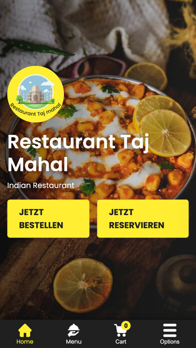 Emulate iPhone app Restaurant Taj Mahal Alle. using MyAndroid Emulate iPhone app Restaurant Taj Mahal Alle. using MyAndroid