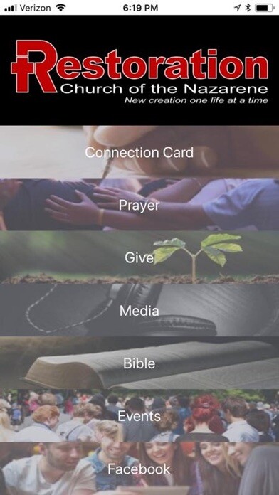 Emulate iPhone app Restoration Church Bedford using MyAndroid