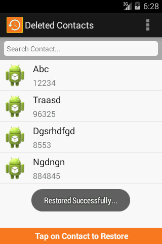 Run android online APK Restore Contacts : Recover Deleted Contacts from MyAndroid or emulate Restore Contacts : Recover Deleted Contacts using MyAndroid