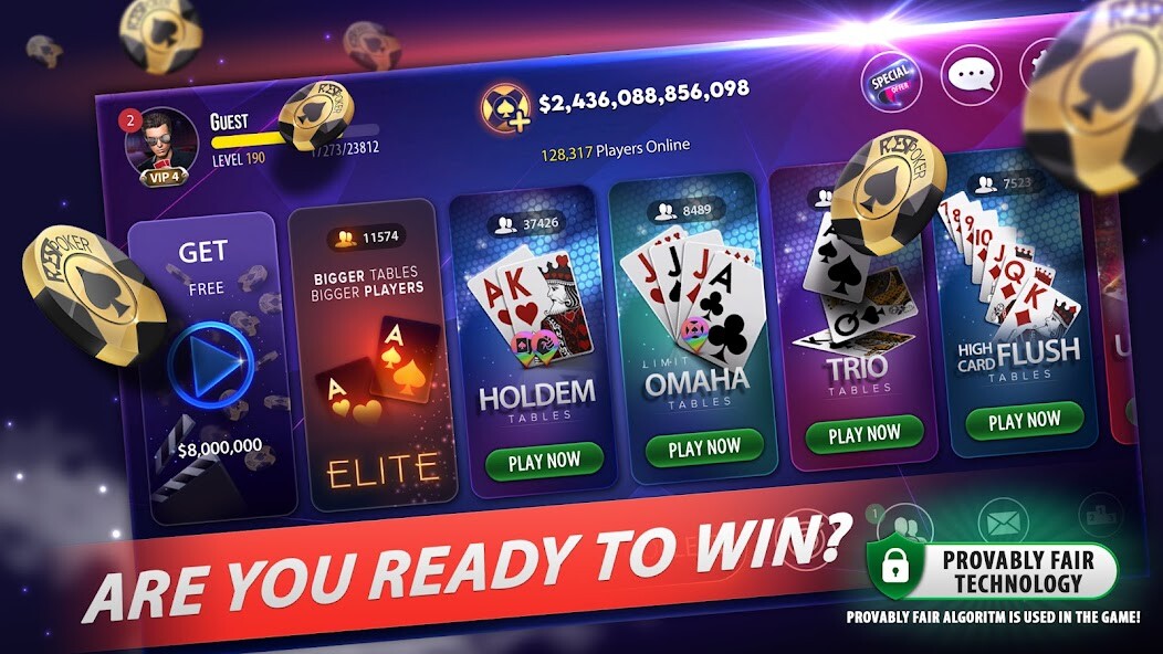 Run android online APK Rest Poker - Texas Holdem from MyAndroid or emulate Rest Poker - Texas Holdem using MyAndroid