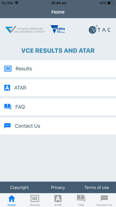 Emulate iPhone app Results & ATAR using MyAndroid
