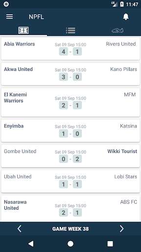 Run android online APK Results for Nigeria Premier League. Live scores from MyAndroid or emulate Results for Nigeria Premier League. Live scores using MyAndroid Run android online APK Results for Nigeria Premier League. Live scores from MyAndroid or emulate Results for Nigeria Premier League. Live scores using MyAndroid