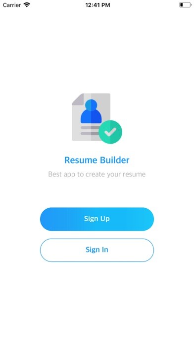 Emulate iPhone app Resume Builder App using MyAndroid