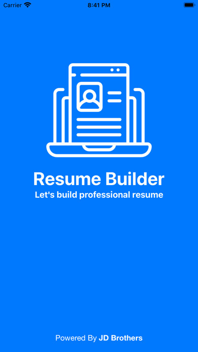 Emulate iPhone app Resume Builder Plus using MyAndroid