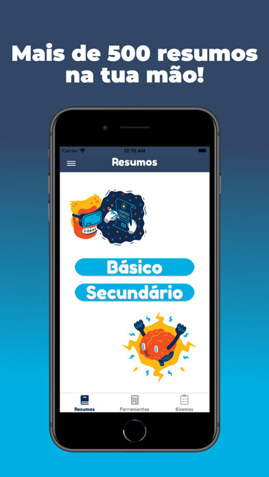 Emulate iPhone app Resumos using MyAndroid