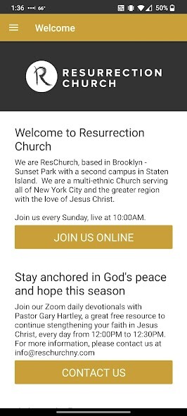 Run android online APK Resurrection Church NY from MyAndroid or emulate Resurrection Church NY using MyAndroid