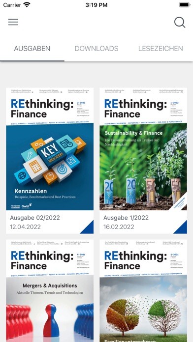 Emulate iPhone app Rethinking Finance using MyAndroid