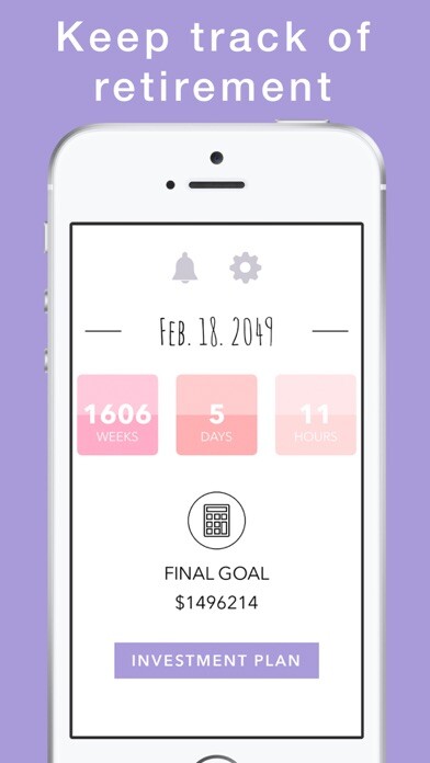 Emulate iPhone app Retirement countdown 401k app using MyAndroid