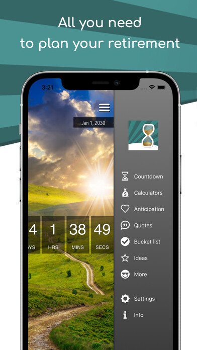 Emulate iPhone app Retirement Countdown App using MyAndroid Emulate iPhone app Retirement Countdown App using MyAndroid