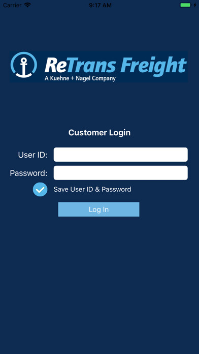 Emulate iPhone app ReTransFreight using MyAndroid