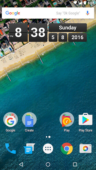 Run android online APK Retro Clock Widget from MyAndroid or emulate Retro Clock Widget using MyAndroid