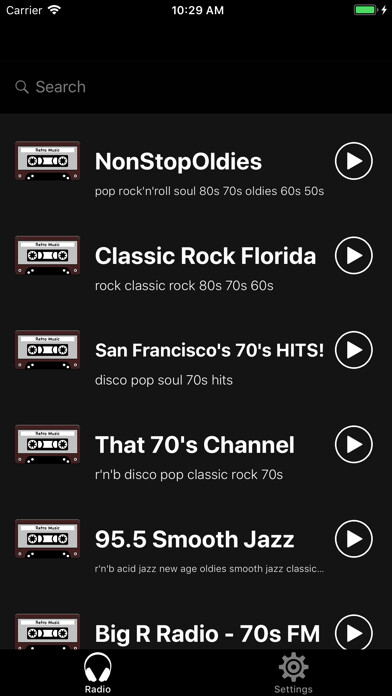 Emulate iPhone app Retro Music - 50s, 60s, 70s using MyAndroid