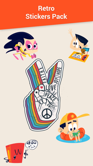 Emulate iPhone app Retro Sticker World using MyAndroid Emulate iPhone app Retro Sticker World using MyAndroid