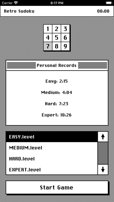 Emulate iPhone app RetroSudoku : 80s using MyAndroid Emulate iPhone app RetroSudoku : 80s using MyAndroid