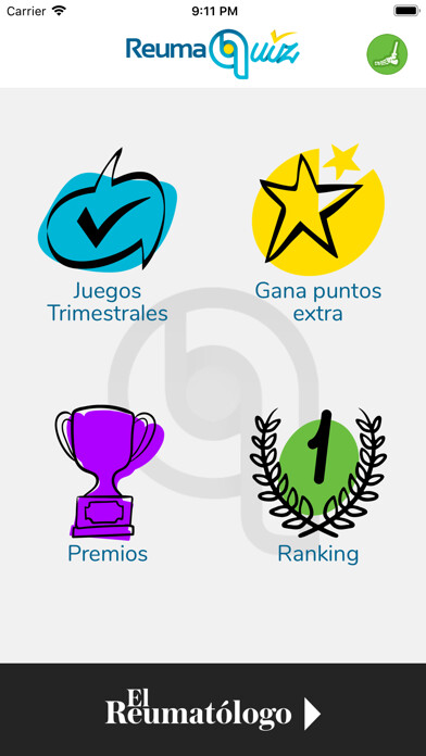 Emulate iPhone app reumaQuiz using MyAndroid