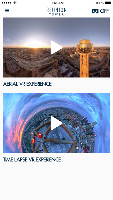 Emulate iPhone app Reunion Tower VR using MyAndroid