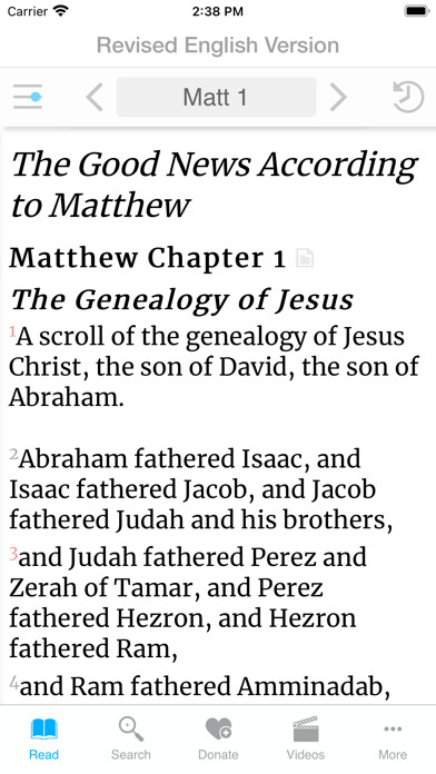 Emulate iPhone app REV Bible App using MyAndroid