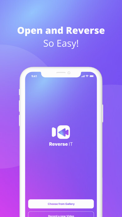 Emulate iPhone app Reverse video clip editor using MyAndroid
