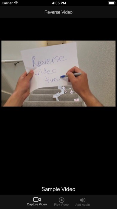 Emulate iPhone app Reverse Video Creator using MyAndroid