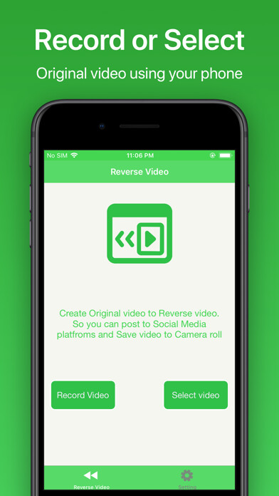 Emulate iPhone app ReverseVideos using MyAndroid Emulate iPhone app ReverseVideos using MyAndroid