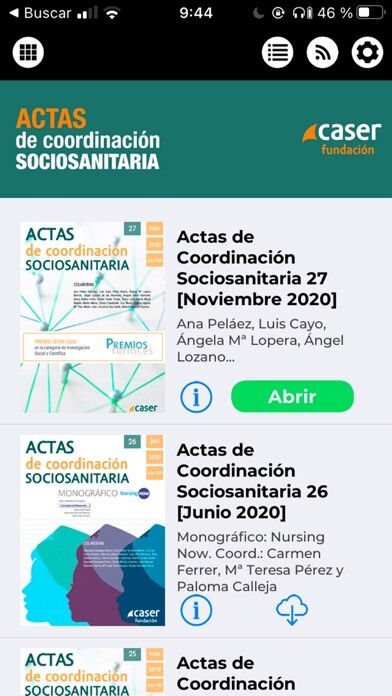 Emulate iPhone app Revista Actas. Fundación Caser using MyAndroid Emulate iPhone app Revista Actas. Fundación Caser using MyAndroid