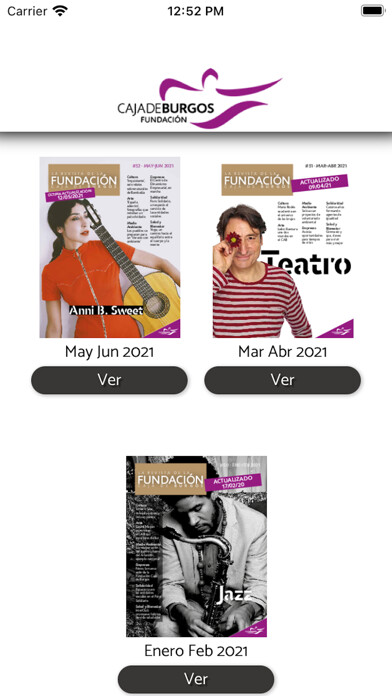 Emulate iPhone app Revista Fundación Caja Burgos using MyAndroid Emulate iPhone app Revista Fundación Caja Burgos using MyAndroid
