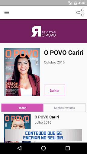 Run android online APK Revistas O POVO from MyAndroid or emulate Revistas O POVO using MyAndroid