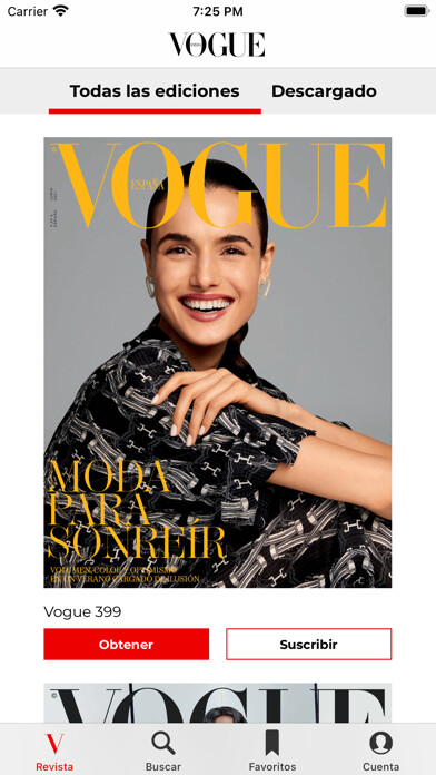 Emulate iPhone app Revista Vogue España using MyAndroid