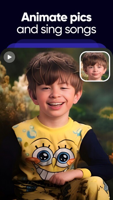 Emulate iPhone app Revive: Face Photo Animator using MyAndroid