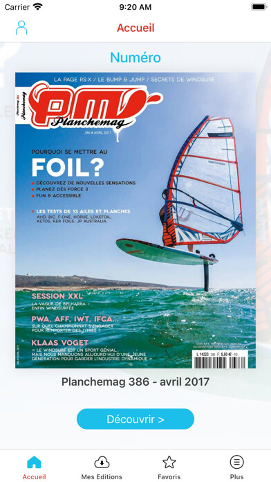 Emulate iPhone app Revue Planchemag using MyAndroid