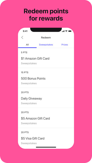 Emulate iPhone app Rewards - Prizes & Rewards using MyAndroid
