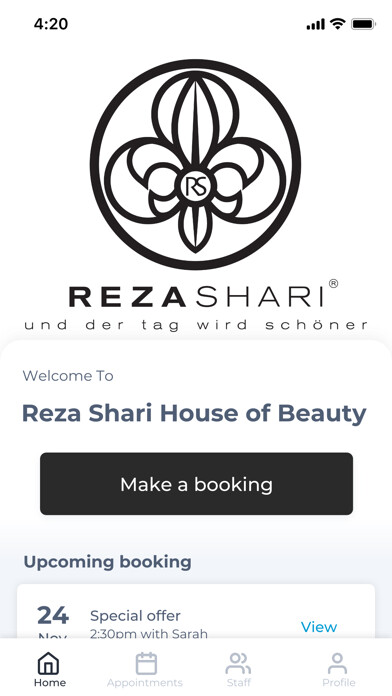 Emulate iPhone app Reza Shari House of Beauty using MyAndroid Emulate iPhone app Reza Shari House of Beauty using MyAndroid