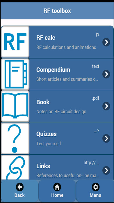 Emulate iPhone app RF Circuit Toolbox using MyAndroid Emulate iPhone app RF Circuit Toolbox using MyAndroid