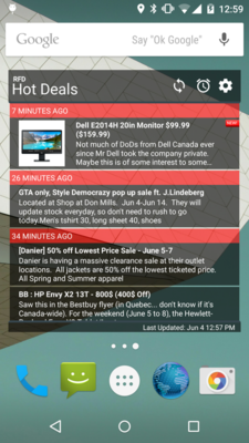 Emulate Android APK RFD Hot Deals Widget Emulate Android APK RFD Hot Deals Widget