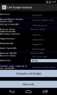 Emulate Android APK RF Link Budget Analysis