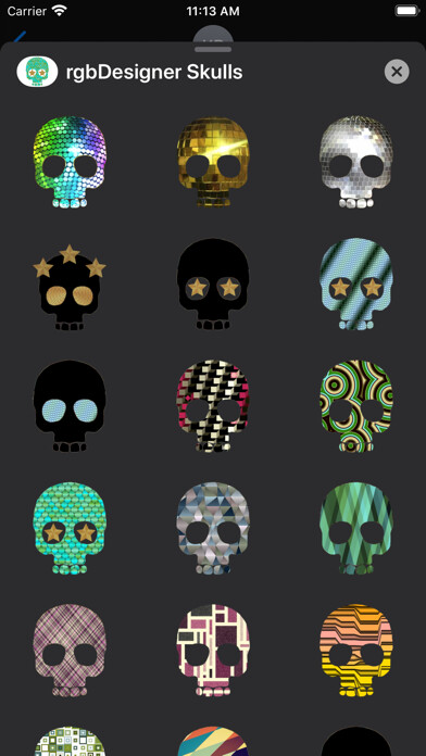 Emulate iPhone app rgbDesigner Skulls using MyAndroid Emulate iPhone app rgbDesigner Skulls using MyAndroid