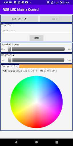 Run android online APK RGB LED Matrix Control from MyAndroid or emulate RGB LED Matrix Control using MyAndroid