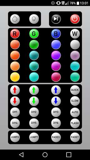 Run android online APK RGB LED Strip Remote Control from MyAndroid or emulate RGB LED Strip Remote Control using MyAndroid