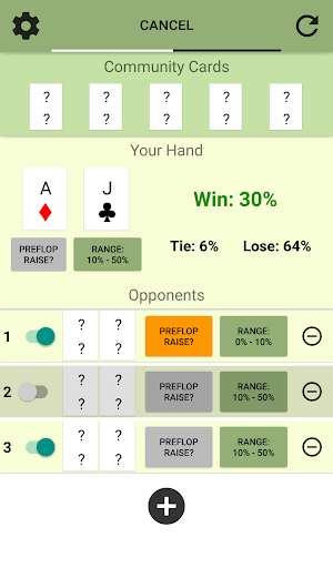 Emulate Android APK RG Poker Odds