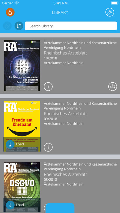 Emulate iPhone app Rheinisches rzteblatt R using MyAndroid