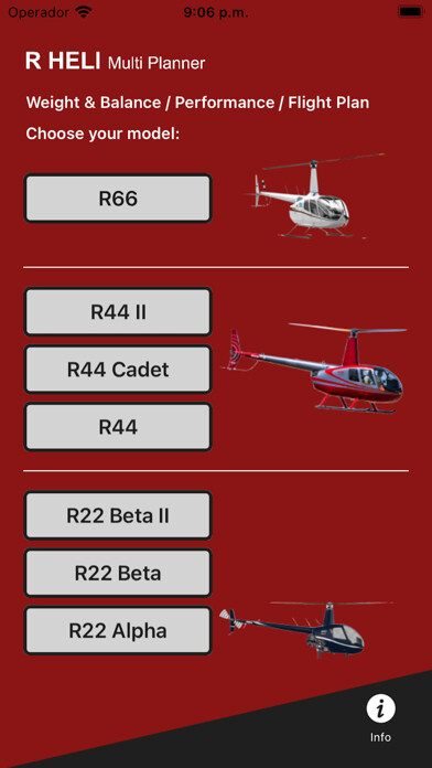 Emulate iPhone app R HELI Multi Planner using MyAndroid