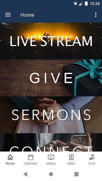 Emulate iPhone app Rhema Christian Center using MyAndroid