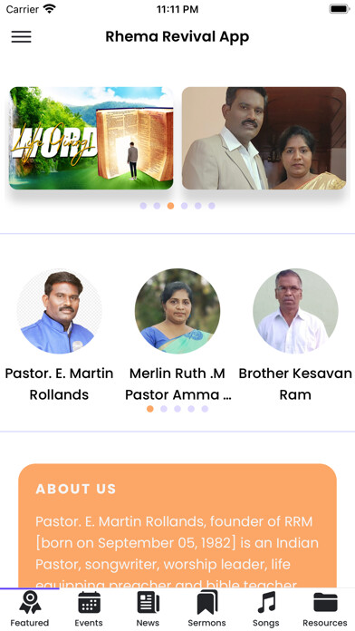 Emulate iPhone app Rhema Revival App using MyAndroid
