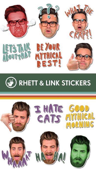Emulate iPhone app Rhett & Link Stickers using MyAndroid