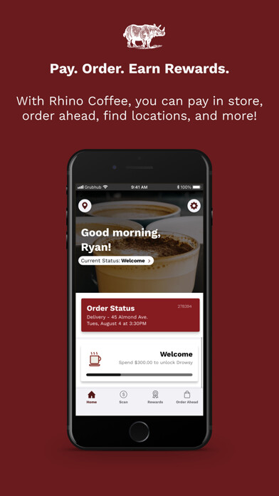 Emulate iPhone app Rhino Coffee - Order Ahead using MyAndroid Emulate iPhone app Rhino Coffee - Order Ahead using MyAndroid