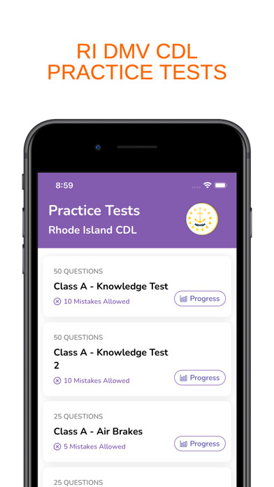 Emulate iPhone app Rhode Island CDL Permit Prep using MyAndroid Emulate iPhone app Rhode Island CDL Permit Prep using MyAndroid